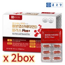 종근당 철분 엽산 비타민D 임신준비 종합 영양제 2box 엽산음식 식품 임산부종합 남자 여자 출산후 고용량