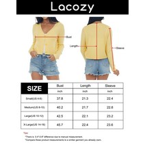 Lacozy 여성용 브이넥 카디건 스웨터 긴소매 버튼 다운 골지 니트 쉬러그 .. 정품보장