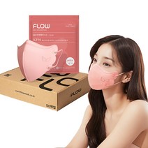플로우 KF94 천사 새부리형 마스크 MS 중소형, 50매, 코랄