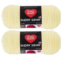 Bulk Buy: Red Heart Super Saver (2-Pack) (Pale Yellow 7 oz Each Skein), 1
