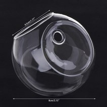 벽걸이어항 8 cm12 cm 유리 꽃병 벽 수경 테라리움 화분 화분, 8cm