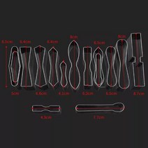 가죽공예 송곳 도구 바늘 용품 신발수선 스티치 바느질 펀칭 중공 펀치 커터 세트, 표시된대로