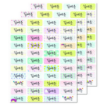 밀키페이퍼 방수 네임스티커 소형 필기체 그림없음, 쁘띠패턴 소형 그림없음 F폰트
