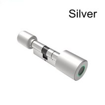 지문인식도어락 디지털 지문인식 전자 도어락 Tuya-블루투스 지문 도어 잠금 실린더 생체 인식 70mm 앱 제어 DIY 스마트 EU 실린더, 은