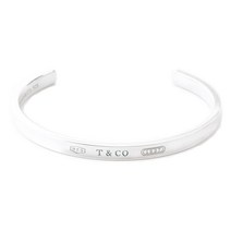TIFFANY & Co. 티파니 팔찌 1837 좁은 커프 팔찌 (대형) 타운 토크 실버 폴리쉬 크로스 세트 (품번 : 612)