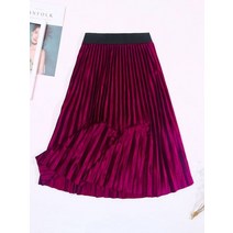 겨울랩스커트 올미니 레더 체크 롱 가을 겨울 스커트 여성 streetwear 하이 웨이스트 스키니 벨벳 스커트 여성 숙녀 플리츠 스커트 우아한 맥시 여성 스커트