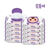 순둥이 프리미엄 엠보싱 물티슈 캡형, 70매, 10개