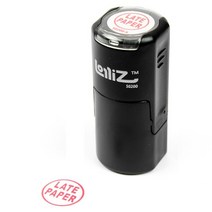 문구 세트 롤리즈 스탬프 늦은 종이 뚜껑이 있는 원형 자체 잉크 교사 스탬프입니다. 레드 컬러 레이저 각인 고무, 없음