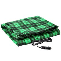 Stalwart 차량용 12볼트 전기 담요 네이비 블루 485070, Green
