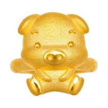 [KT알파쇼핑][한국금다이아몬드] 아기 순금 돼지 돌반지 24K 1.875g 돌잔치 100일 선물
