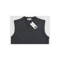 [137224][루이까또즈셔츠] 남성 TURNBURY 다크헤더 그레이 메리노 울 스웨터 조끼 라지 L NEW NWT