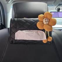 스트랩 걸이 티슈박스 자동차 카시트 헤드 티슈케이스, 블랙 2