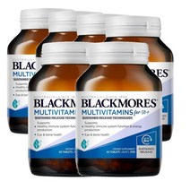 뉴질랜드 블랙모어스 Blackmores Multi For 50+ 50세이상 멀티비타민 서스테인드 릴렉스 60정, 6팩