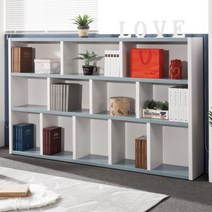 규수방 드림 와이드 3단책장 책장수납함, 3.화이트블루