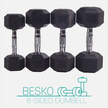 베스코 BESKO 프리미엄 우레탄 PEV 육각 아령 덤벨 1 - 25kg, 5kg 1개