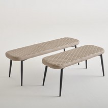 가구앤하우스 티파니 PU 인테리어 디자인 식탁 테이블 다이닝 카페 벤치 의자, 티파니 PU 벤치의자 1400 (베이지)