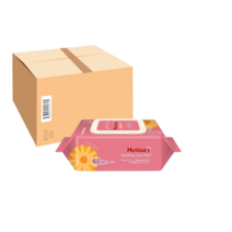 하기스 수딩케어 플러스 유아물티슈 캡형, 72매, 10팩