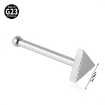 G23 티타늄 호주 보코펜 개성 패션 악세서리 피어싱 심플 삼각형 플라워 십자가 막대 피어싱