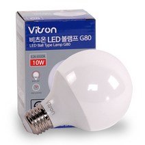 LED 미니 볼전구 G80 10W, IN 주백색, 주백색