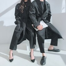 6color 롱 오버핏 봄 트렌치코트 커플시밀러룩(S#)