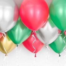 크리스마스 헬륨풍선효과 [4색혼합] 30개묶음, 단품