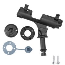 조정 가능한 카약 보트 낚싯대 홀더 지원 도구 폴 마운트 앵글 브래킷 회전 낚시 지원 도구 액세서리, 없음