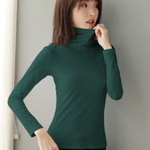 순면 무더기 칼라 블라우스 2020 가을 겨울 슬림한 이너웨어 터틀넥 긴팔 티셔츠 블라우스 여성복 도매