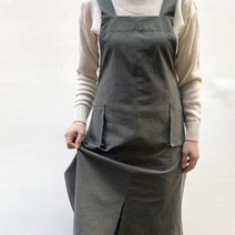 [바보사랑] 멜빵 앞뒤 앞치마1p(2color), 상세 설명 참조