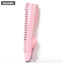 까치발 킬힐 폴댄스 플레져힐 이그조틱 핑크 유광 포인 하이 드랙퀸 가보시 부츠 스트랩