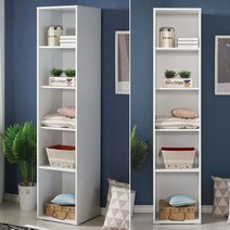 수납장 400 5단 오픈형 H1800 드레스룸 다용도 GD2073, 화이트