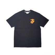 밀리터리박스 그롭스 U.S.MARIN 앵커 반팔 티셔츠(블랙)