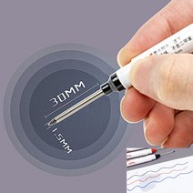 공업용 마킹펜 눈금표 방수 유성잉크 볼펜 유리 철판 목재 천공, 2작업마킹펜-레드
