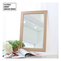 [텐스페이스] 아망뜨 360 벽걸이 심플거울, 색상:메이플