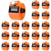 Copkim 휴대용 클리커 카운터 4자리 숫자 탈리 핸드 기계식 피치 세기 뜨개질 코칭 골프 랩 낚시 학교 스포츠 20개(옐로우), Orange