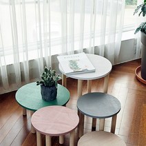 원목 화분 원형 스탠드 다용도 미니 컬러풀 테이블 다이 사이드 사계절 원룸 티 프로방스스타일, 소 H26 - 화이트, 본상품선택