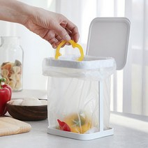 [투썬빌리지] 라인 프레임 음식물 쓰레기봉투 거치대 2color - 비닐봉지거치대 음식물쓰레기통 음식물쓰레기홀더, 화이트, 1개