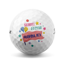 30 홀인원 기원 행운 승진 축하 골프공 로고 인쇄 제작(6구), 볼빅 비비드 컬러 6구 혼합컬러, A