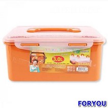 (set)황토절임이 직사각 3L 6개 김장용품 반찬통 밀폐용기 김치통 깍두기통