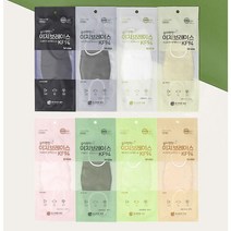 이지브레이스 컬러 KF94 마스크 대형 100매, 코튼화이트 100매