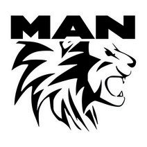 마이웨이카 만트럭 MAN 사자 로고 데칼 튜닝 홀로그램 대형 덤프 트럭 스티커 3, 검정색, 우측, 중형