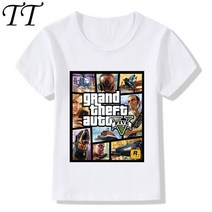 2019 어린이 GTA 스트리트 싸움 GTA 5 t-셔츠 키즈 여름 탑스 소년/소녀 짧은 소매 옷 아기 티 셔츠 HKP2180