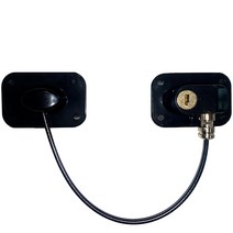 올인어스 문 서랍 창문 잠금장치 냉장고 시건장치 무타공 열쇠형, 검정색 열쇠형