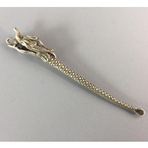 나무 조각품 정원 조각품 브론즈 조각품 구리 동상 소장 티베트 실버 구리 세공 드래곤 골동품 귀 숟가락 펜던트, 없음