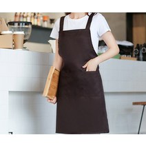 입는 애견 미용사 미용 빅사이즈앞치마 도예앞치마 목공용 목공 버튼형 앞치마, 블랙