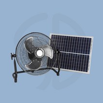 솔까든 태양광 앉은뱅이 캠핑 낮은 선풍기 업소 현장 축사 태양열 플로어팬, 실버