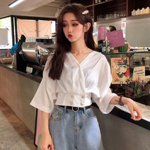 썸데이즈 에스닉 퍼프 블라우스 B0007