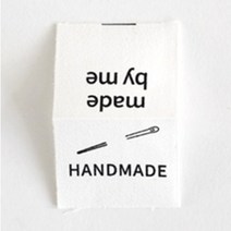 패브릭 라벨 (낱개), (접이식끼움)handmade by me[32023]