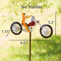 정원 풍향계 인테리어 장식 스피너 빈티지 자전거 금속 윈드 스피너 동물 자전거 풍차 금속 스테이크 개구리 승마 오토바이 홈 드롭 배송, 고양이 쥐