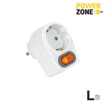 파워존 국산 1구 L자 L형 L자형 개별 스위치 멀티탭 콘센트 16A, 단품, 단품