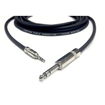 Custom Cable Connection 프로 오디오 1/4 inch (6.35mm) TRS to 1/8 (3.5mm) 밸런스 케이블 맞춤, 50 Foot